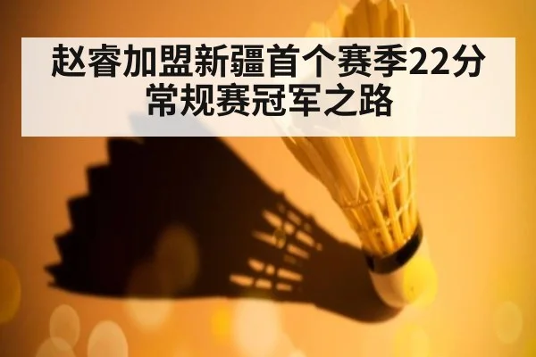 赵睿加盟新疆首个赛季22分常规赛冠军之路